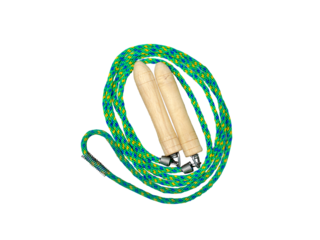 Jump rope makes a circle on transparent background, Top view, Fitness and health care concept.