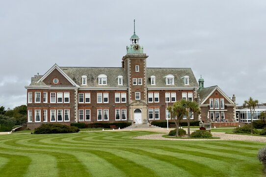 Littlehampton, UK -  August 11, 2023: Rustington Convalescent Home, a purpose-built respite care facility for senior adults on the West Sussex coast dating from 1897.