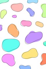 set of colorful speech bubbles