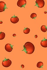 seamless pattern with tomatoes