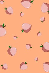 seamless pattern with peach