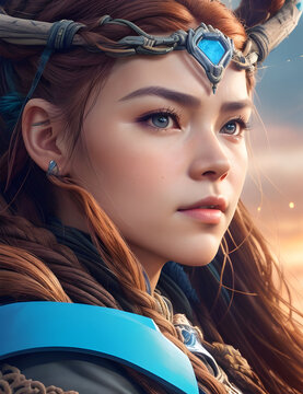 "Epic Aloy: Whimsical Horizon Adventurer"