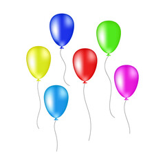 Balloons isolated on transparent background