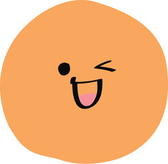 Cute Round Circle Emoticon