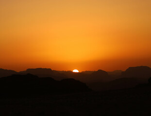 Sunset in Wadi Rum