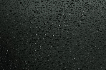 Water droplets on black background