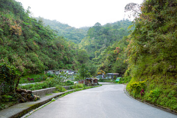 The road through the Philippino village in Mountains of Ifugao