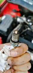car spark plug closeup view