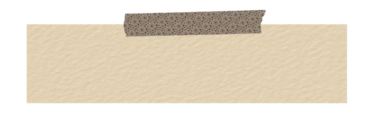 テープで留めた紙。