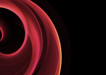 赤のウェーブ黒背景