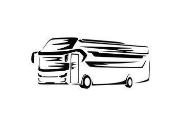 logo design travel bus vector	