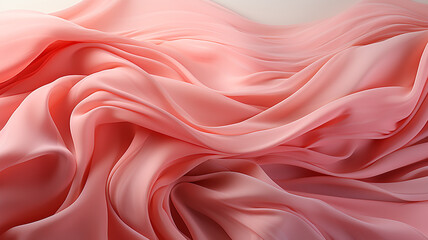 Fototapeta premium delicate pastel pink silk wavy background, soft color pattern