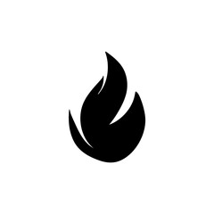 Fire flames silhouette. Vector illustration