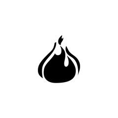 Fire flames silhouette. Vector illustration