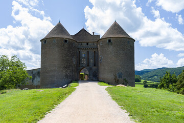 Fototapeta na wymiar Castles in France are beautiful and hot in summer