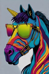 A detailed illustration of a Horse for a t-shirt design, wallpaper, and fashion