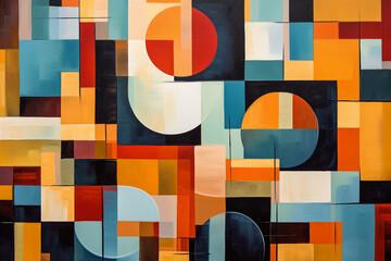 Vibrant Geometric Abstract: Bold Shapes & Colors for Design Projects