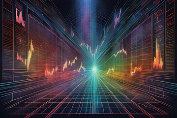 stock market graph rising. Generative AI﻿