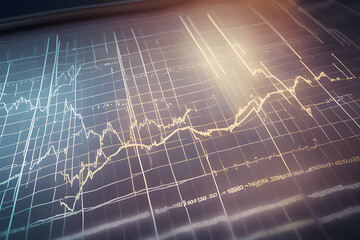 stock market graph rising. Generative AI﻿