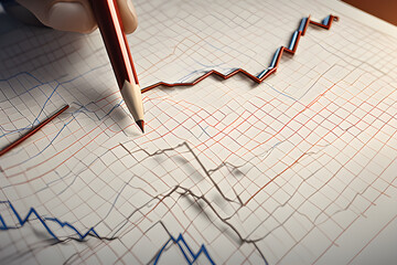 stock market graph rising. Generative AI﻿