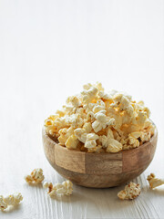 Tasty salted homemade popcorn