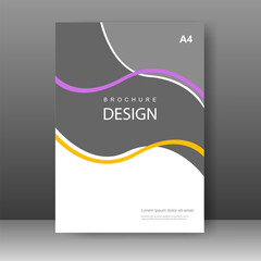 Naklejka premium Book cover design modern. Annual report. Brochure template, catalog. Simple Flyer promotion. magazine. Vector illustration 