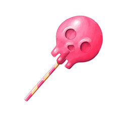 watercolor halloween sweets candy illustration