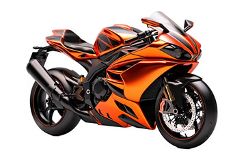 Motorcycle on Transparent Background. AI