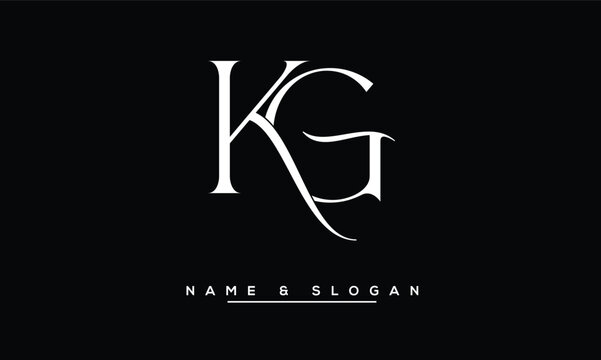 KG,  GK,  K,  G  Abstract  Letters  Logo  Monogram