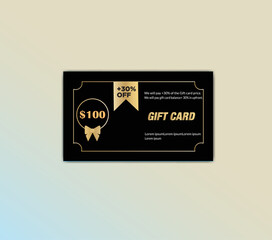 Gift card design template.