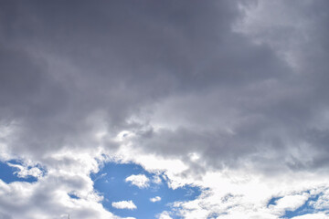 Grey clouds in the sky