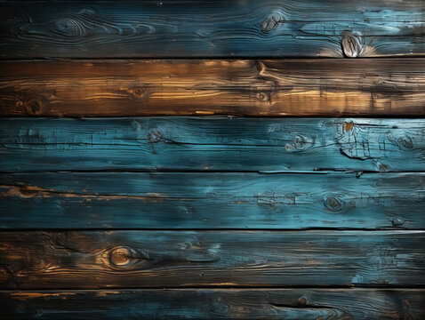 Blue dark wooden planks background. Wood texture. Texture of dark blue wood. wooden plank background Generative AI