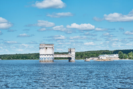 Old Kazan Krib is riverbed water intake Volga, Russia.