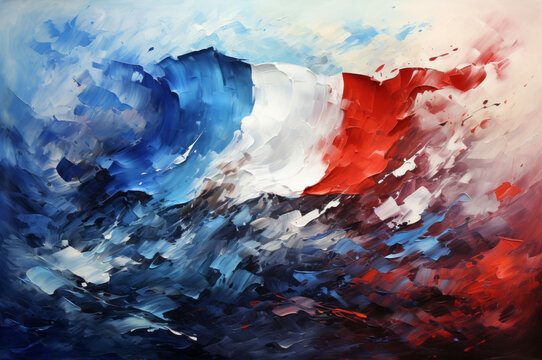 Blue, white, Red. The French flag