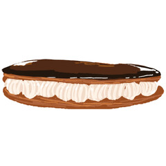 Eclairs chocolate illustration 