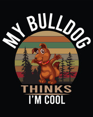 Typography Dog T-Shirt Design Vector 