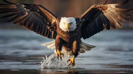 Deurstickers eagle in flight © bash