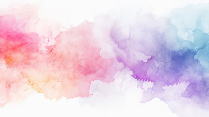 Fototapeta premium light watercolor abstract background gentle gradient pastel softcolor pink white and blue blank drawing painting