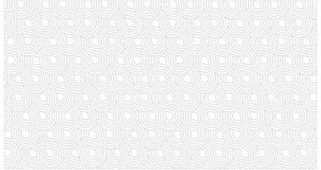 Simple geometric vector seamless pattern with grey embroidery motifs line texture on white background. Light modern simple wallpaper, bright tile backdrop, monochrome graphic element