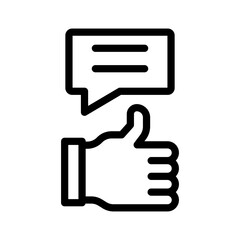 feedback line icon illustration vector graphic. Simple element illustration vector graphic, suitable for app, websites, and presentations isolated on white background