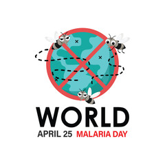 Stop Malaria sign. vector illustration.