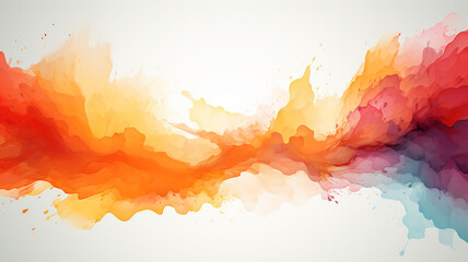 orange ink spots of paint on a white background abstraction frame movement