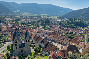 Fototapeta na wymiar view of the city of Friesach, Carinthia, Austria