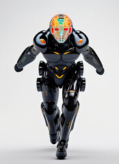 Digitally created image of a robot with artificial intelligence