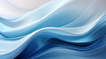 Futuristic Blue Wave Art. Creative Abstract Concept.