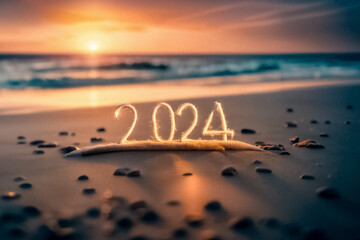 Felice anno nuovo all'alba 2024
