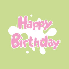 Happy Birthday Typographical Card