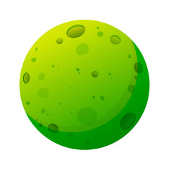 Fantasy planet in cartoon style. Vector illustration of game icon. alien worlds in deep space.