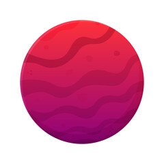 Fantasy planet in cartoon style. Vector illustration of game icon. alien worlds in deep space. © SmartArtStudio