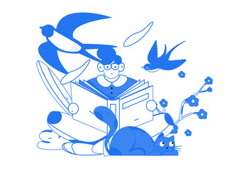 24 solar terms, beginning of spring, rain, stung, spring breeze, qingming, valley rain, flat character vector concept, operation, hand-painted illustration
